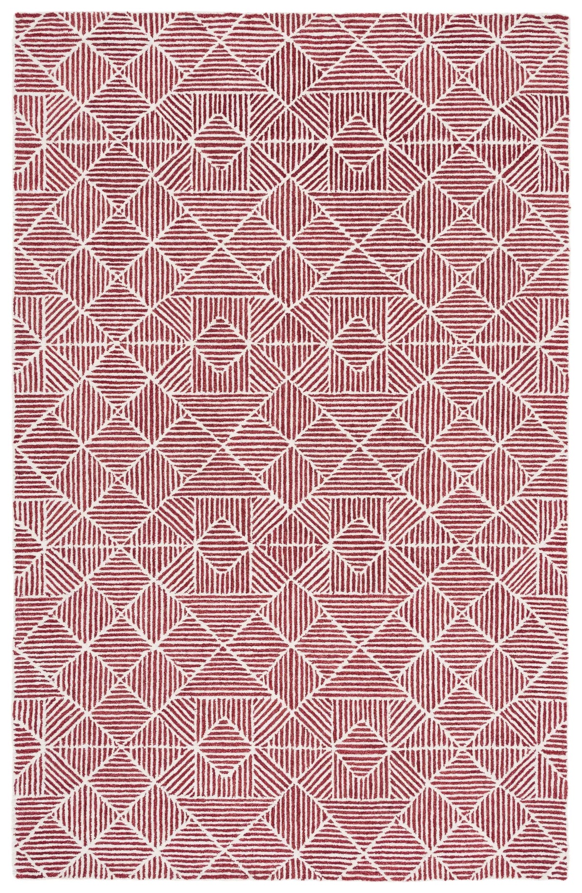 Safavieh Abstract 4'-0" x 6'-0" Rug in Red / Ivory