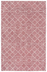 Safavieh Abstract 4'-0" x 6'-0" Rug in Red / Ivory