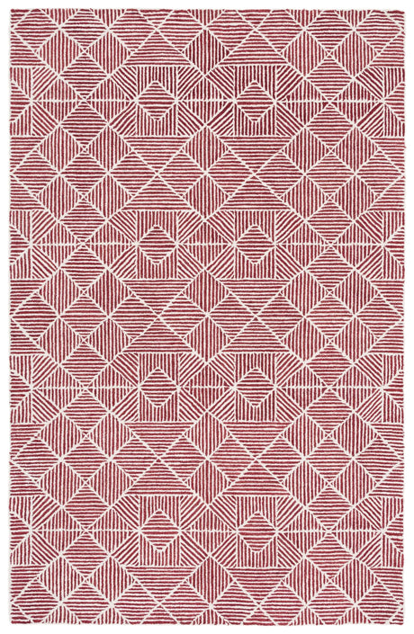 Safavieh Abstract 4'-0" x 6'-0" Rug in Red / Ivory