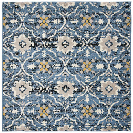 Safavieh Amsterdam 6'-7" x 6'-7" Rug in Blue / Creme