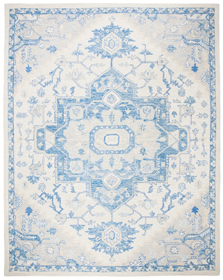 Safavieh Micro-Loop 10'-0" x 14'-0" Rug in Ivory / Blue