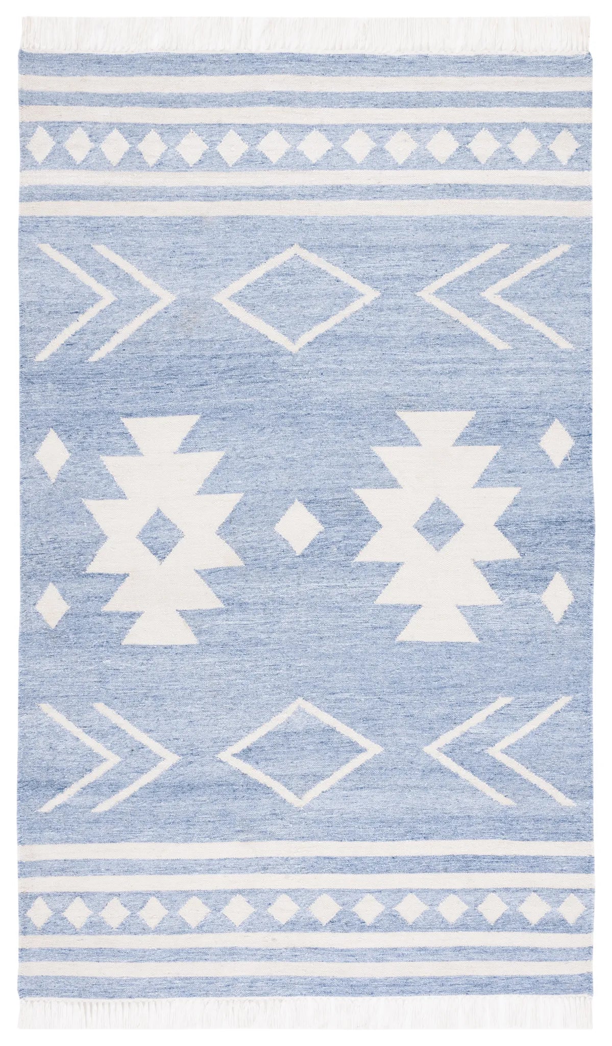 Safavieh Kilim 4'-0" x 6'-0" Rug in Blue / Ivory