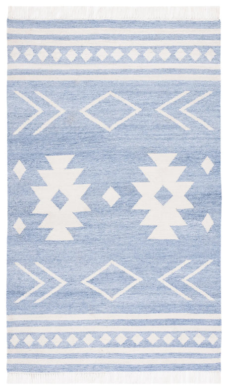 Safavieh Kilim 4'-0" x 6'-0" Rug in Blue / Ivory