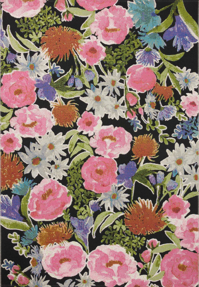 Loloi Botanical Bot-01 Black/Multi Rug - main flat