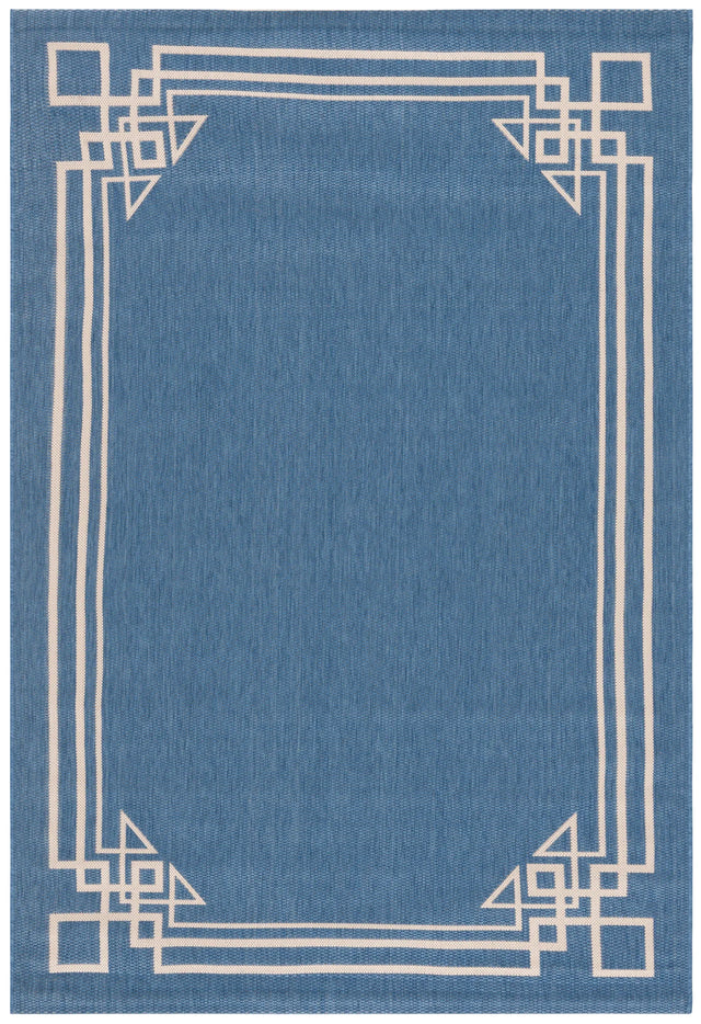 Safavieh Courtyard 5'-3" x 7'-7" Rug in Blue / Light Beige