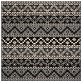 Safavieh Veranda 6'-7" x 6'-7" Rug in Black / Beige