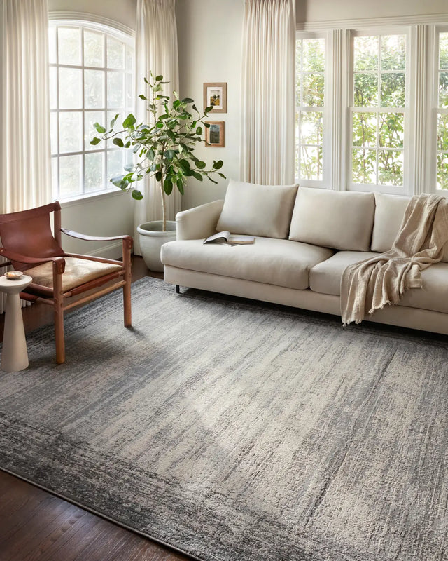 Loloi Austen Aus-02 Pebble/Charcoal Rugs - room scene 1
