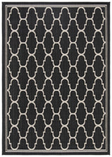 Safavieh Courtyard 4'-0" x 5'-7" Rug in Black / Beige
