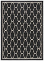 Safavieh Courtyard 4'-0" x 5'-7" Rug in Black / Beige