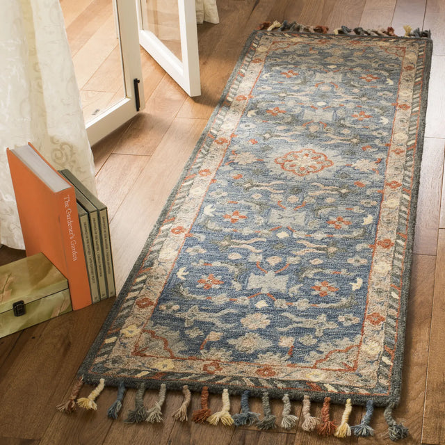 Safavieh Aspen 2'-3" x 11'-0" Rug in Blue / Rust