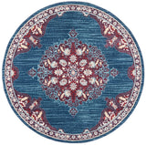 Safavieh Brentwood 5'-0" x 5'-0" Rug in Navy / Burgundy