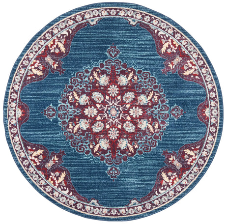 Safavieh Brentwood 5'-0" x 5'-0" Rug in Navy / Burgundy