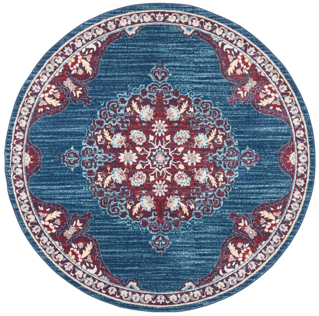 Safavieh Brentwood 5'-0" x 5'-0" Rug in Navy / Burgundy