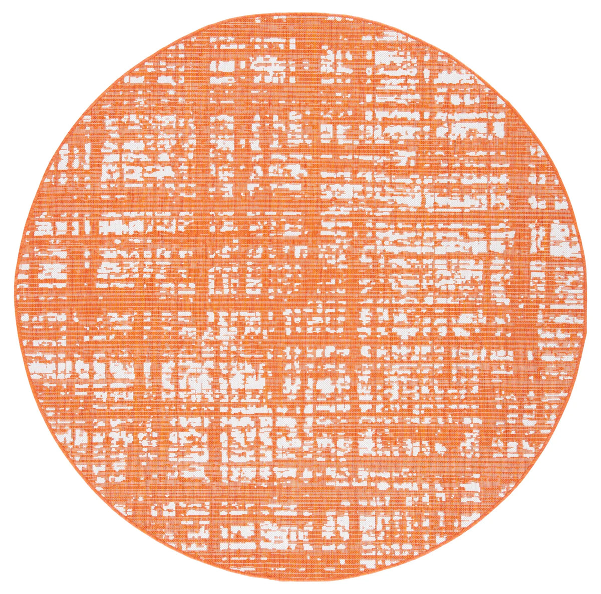 Safavieh Courtyard 6'-7" x 6'-7" Rug in Orange / Ivory