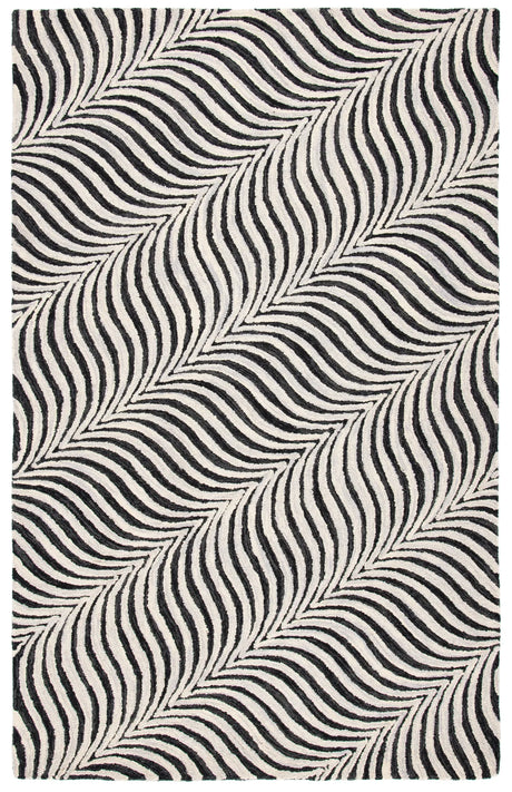 Safavieh Metro 4'-0" x 6'-0" Rug in Black / Beige