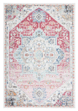 Safavieh Phoenix 500 4'-5" x 6'-5" Rug in Red / Ivory