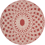 Safavieh Courtyard 6'-7" x 6'-7" Rug in Red / Beige