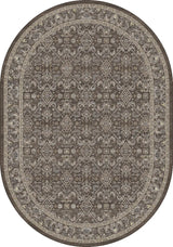 Dynamic Rugs Ancient Garden 57276 Dark Brown/Beige/Blue Rug - Oval