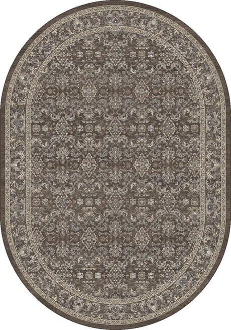Dynamic Rugs Ancient Garden 57276 Dark Brown/Beige/Blue Rug - Oval