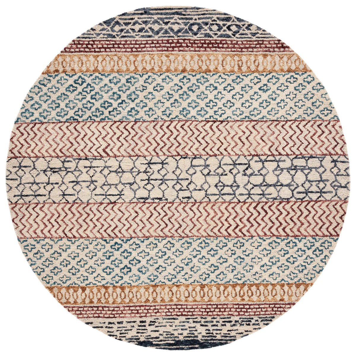 Safavieh Capri 5'-0" x 5'-0" Rug in Ivory / Charcoal