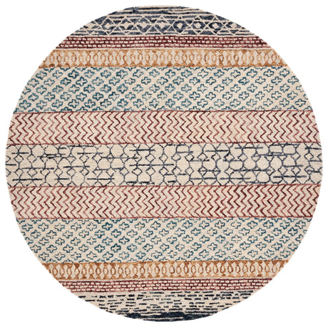 Safavieh Capri 5'-0" x 5'-0" Rug in Ivory / Charcoal