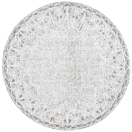 Safavieh Ebony 6'-0" x 6'-0" Rug in Ivory / Black