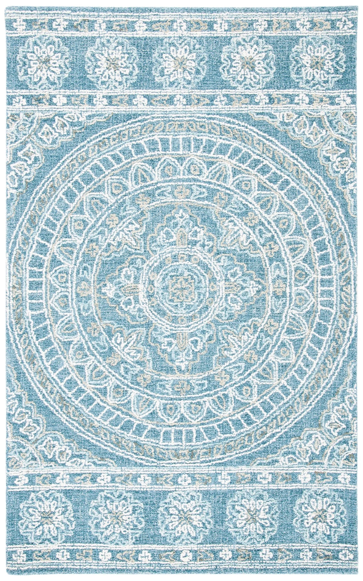Safavieh Blossom 4'-0" x 6'-0" Rug in Blue / Ivory