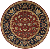 Safavieh Royalty 6'-6" x 6'-6" Rug in Rust / Navy
