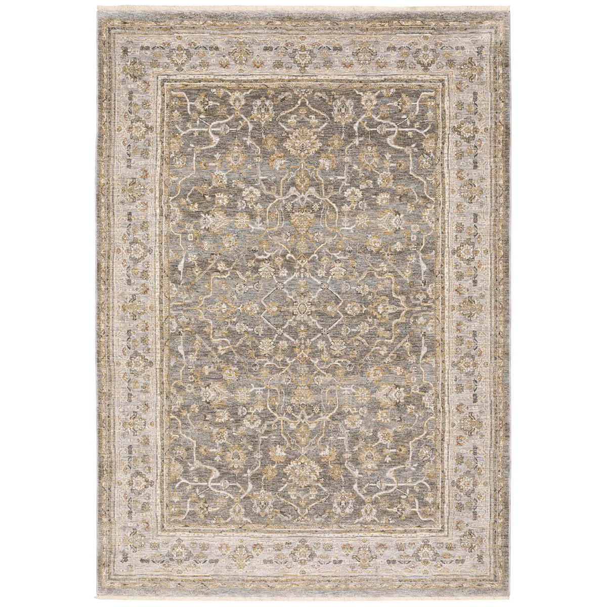 Oriental Weavers Sphinx Maharaja 040M1 Grey/Gold Rugs - main flat