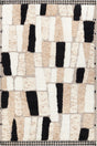 Chandra Arya ARY-57900 Black / Tan / White rug, flat view
