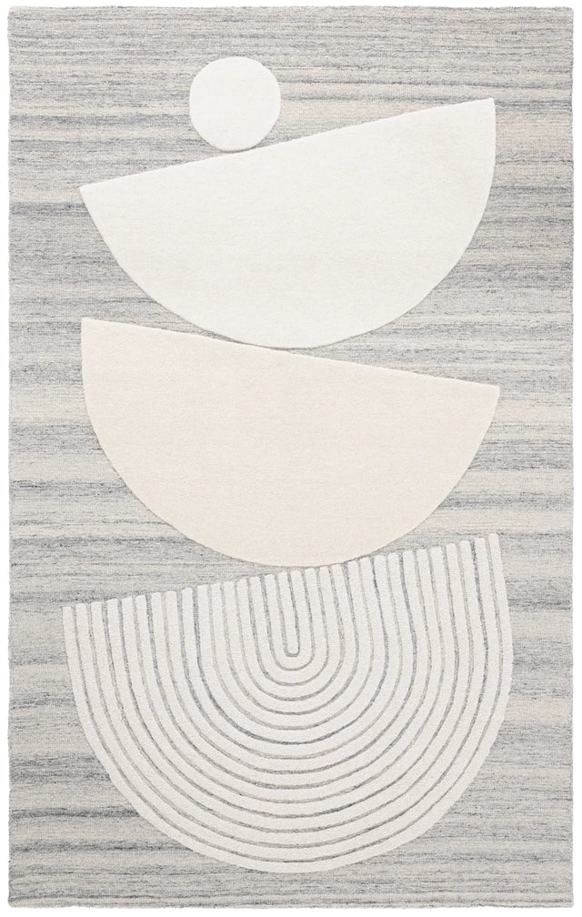 Safavieh Ebony 4'-0" x 6'-0" Rug in Grey / Ivory