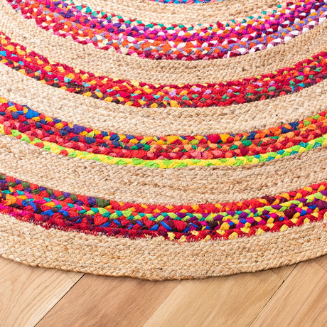 Safavieh Natural Fiber 6'-0" x 6'-0" Rug in Pink / Natural