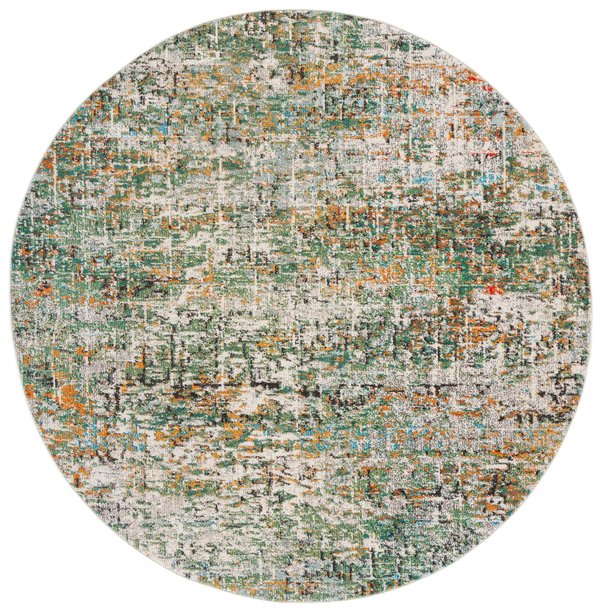 Safavieh Madison 5'-0" x 5'-0" Rug in Green / Turquoise