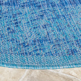 Safavieh Courtyard 6'-7" x 6'-7" Rug in Navy / Aqua