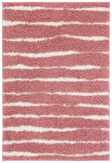 Safavieh Venus Shag 600 4'-0" x 6'-0" Rug in Pink / Ivory