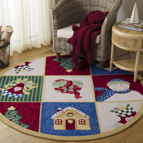 Safavieh Chelsea 5'-6" x 5'-6" Rug in White / Multi