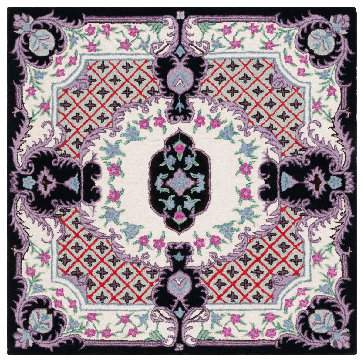 Safavieh Bellagio 5'-0" x 5'-0" Rug in Ivory / Black