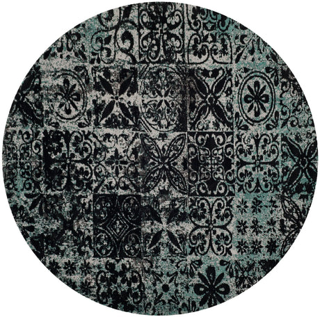 Safavieh Classic Vintage 6'-0" x 6'-0" Rug in Teal / Black
