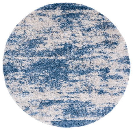Safavieh Berber Shag 200 5'-3" x 5'-3" Rug in Beige / Blue