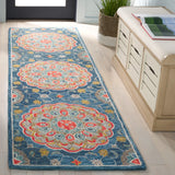 Safavieh Blossom 2'-3" x 8'-0" Rug in Blue / Red