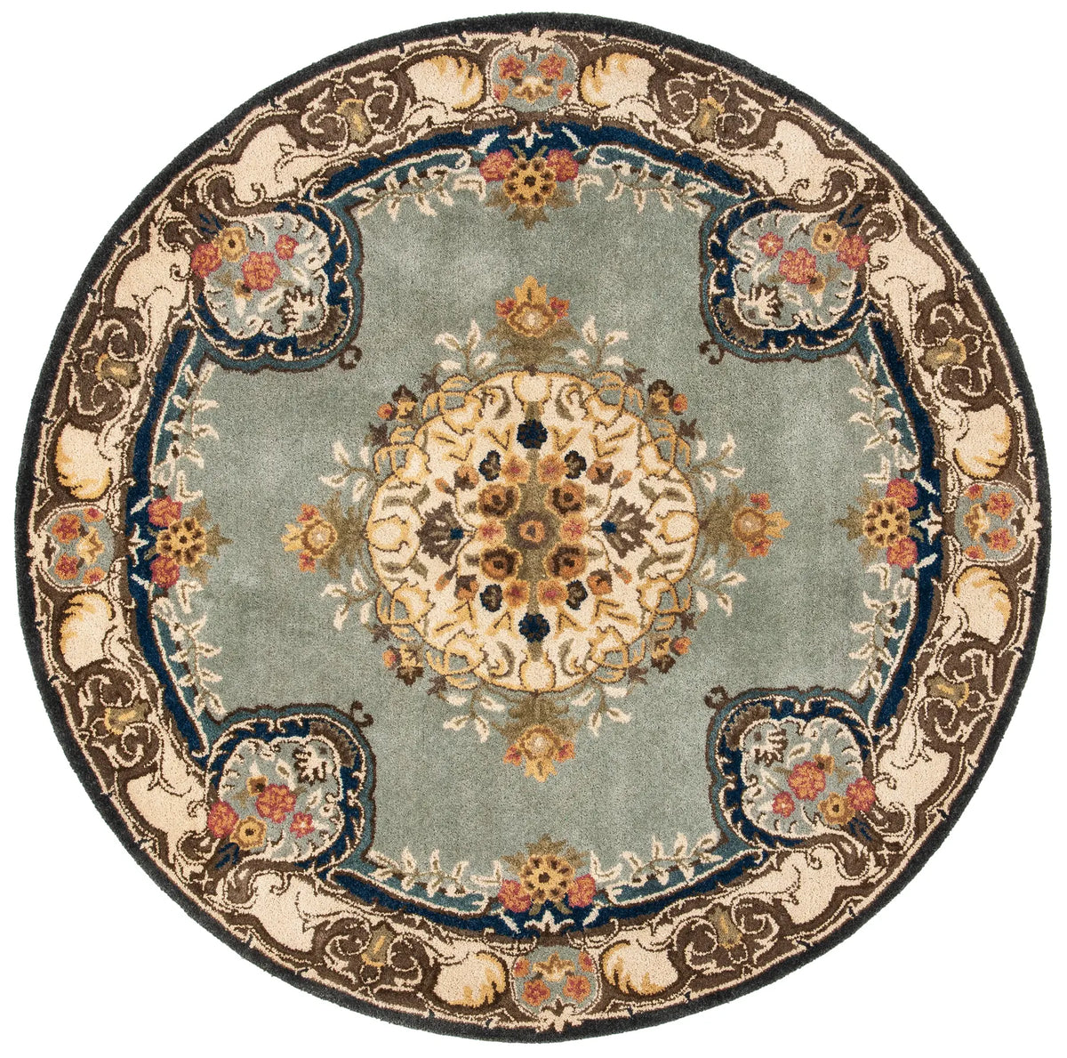 Safavieh Bergama 6'-0" x 6'-0" Rug in Light Blue / Ivory