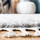 Safavieh Berber Fringe Shag 5'-3" x 7'-6" Rug in Grey / Cream