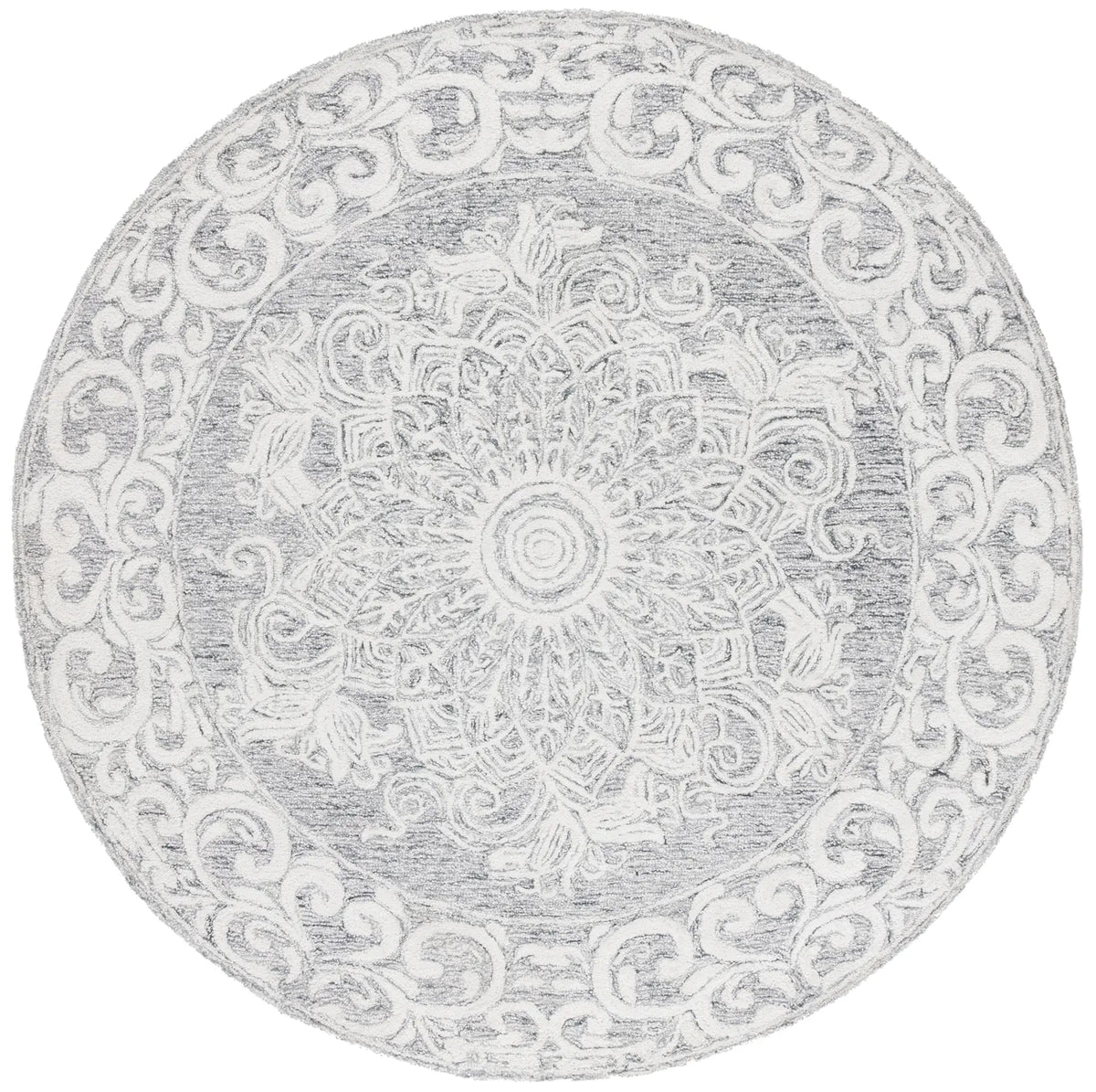 Safavieh Abstract 6'-0" x 6'-0" Rug in Ivory / Light Grey