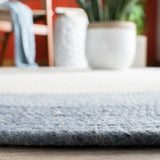 Safavieh Braided 5'-0" x 7'-0" Rug in Ivory / Blue