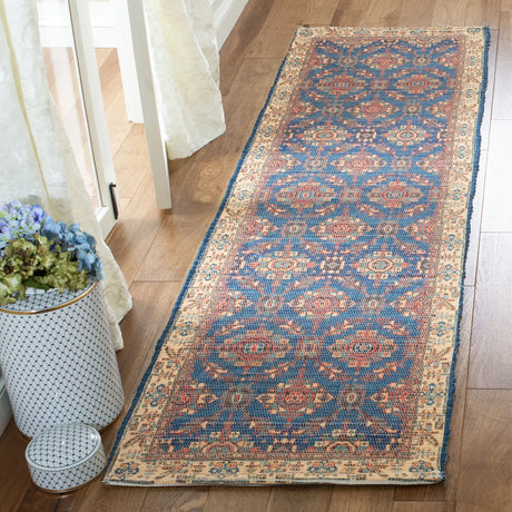 Safavieh Saffron 2'-3" x 8'-0" Rug in Navy / Beige