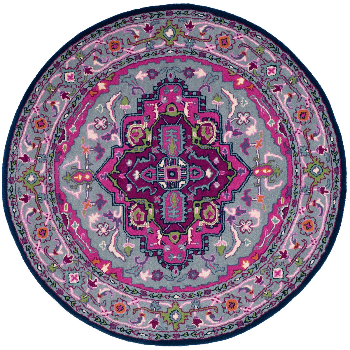 Safavieh Bellagio 5'-0" x 5'-0" Rug in Grey / Pink