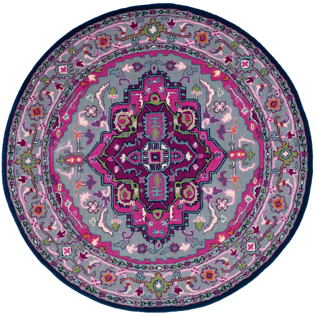 Safavieh Bellagio 5'-0" x 5'-0" Rug in Grey / Pink