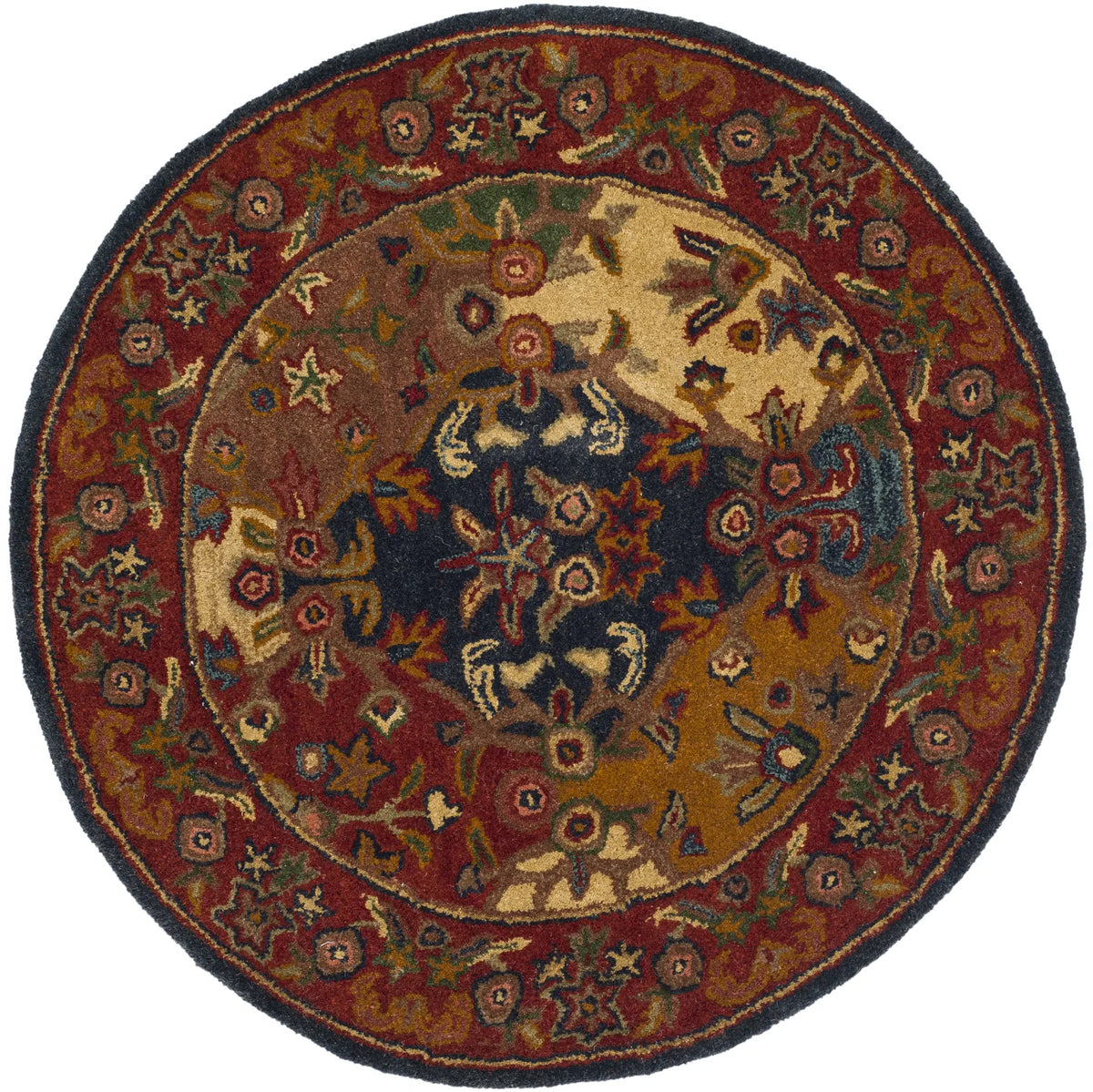 Safavieh Heritage 3'-6" x 3'-6" Rug in Multi / Burgundy