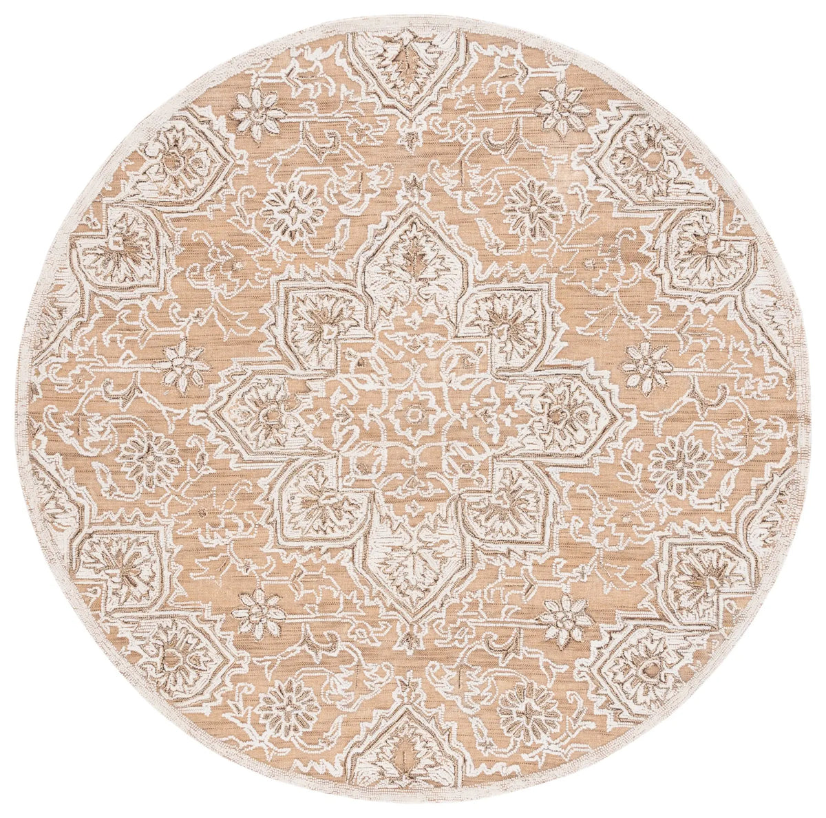 Safavieh Trace 6'-0" x 6'-0" Rug in Gold / Ivory