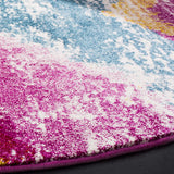 Safavieh Watercolor 6'-7" x 6'-7" Rug in Fuchsia / Orange